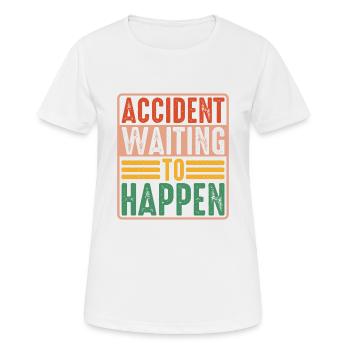 Accident en attente 5 - T-shirt respirant Femme - blanc - Devant - AI Model Female 172 dark (172cm)