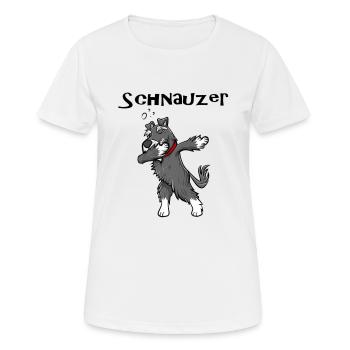 J'adore mon Schnauzer - T-shirt respirant Femme - blanc - Devant - AI Model Female 172 dark (172cm)