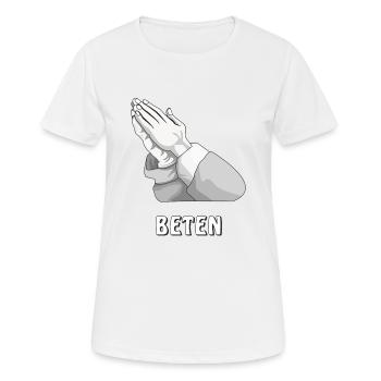 BETEN - Frauen T-Shirt atmungsaktiv - Weiß - Vorne - AI Model Female 172 dark (172cm)