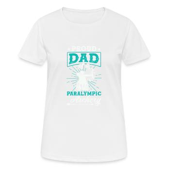 Proud Dad Archery Athlete Sport Game - T-shirt respirant Femme - blanc - Devant - AI Model Female 172 dark (172cm)