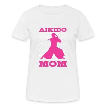 Aikido Mom Japan Taekwondo Karate Kampfsport - Frauen T-Shirt atmungsaktiv - Weiß - Vorne - AI Model Female 172 dark (172cm)
