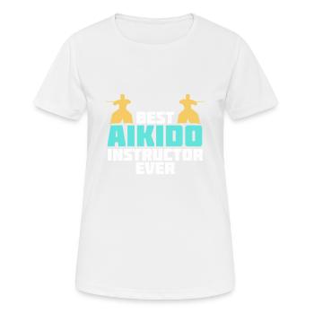 Aikido-lehrer Japan Taekwondo Karate Martial - Frauen T-Shirt atmungsaktiv - Weiß - Vorne - AI Model Female 172 dark (172cm)