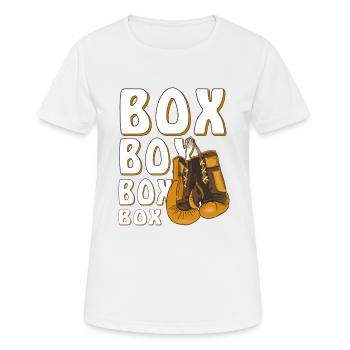 BOXHANDSCHUHE BOX - Frauen T-Shirt atmungsaktiv - Weiß - Vorne - AI Model Female 172 dark (172cm)
