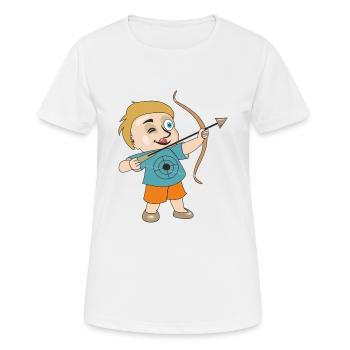 SCHÜTZE - Frauen T-Shirt atmungsaktiv - Weiß - Vorne - AI Model Female 172 dark (172cm)