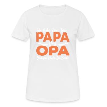 Ich Habe Zwei Titel Papa Und Opa - Frauen T-Shirt atmungsaktiv - Weiß - Vorne - AI Model Female 172 dark (172cm)