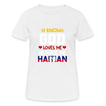 Haïti Drapeau Haïtien Femme Princesse I Cadeau - T-shirt respirant Femme - blanc - Devant - AI Model Female 172 dark (172cm)