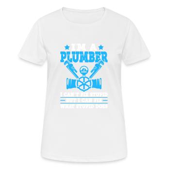 Funny Plumber Pipefitter Pipefitting - Women's Breathable T-Shirt - white - Front - AI Model Female 172 dark (172cm)