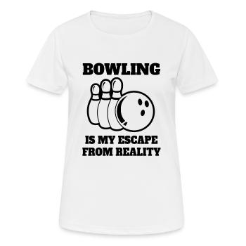 Bowling Skittle Cadeau Bowling Ball Bowler Quilles - T-shirt respirant Femme - blanc - Devant - AI Model Female 172 dark (172cm)
