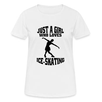 Figure skating ice skating skate figure skating - Women's Breathable T-Shirt - white - Front - AI Model Female 172 dark (172cm)