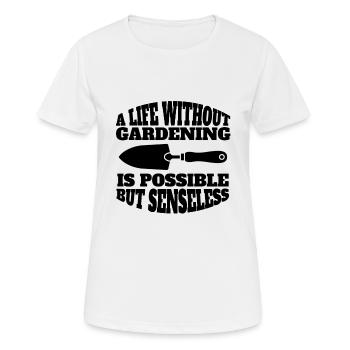 Jardin cadeau jardinier verger jardinier amateur - T-shirt respirant Femme - blanc - Devant - AI Model Female 172 dark (172cm)
