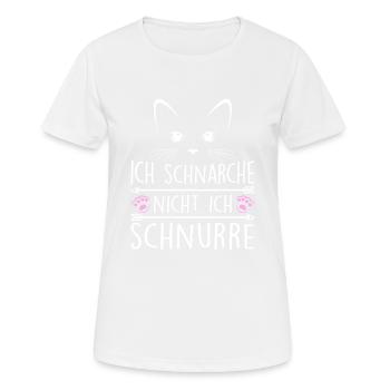 Ich Schnarche Nicht Ich Schnurre - Frauen T-Shirt atmungsaktiv - Weiß - Vorne - AI Model Female 172 dark (172cm)