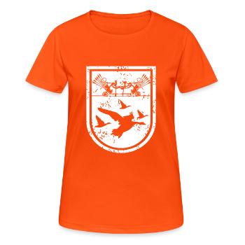 Vintage Quiver Bow Arrow Archery Hunting Designs - Women's Breathable T-Shirt - neon orange - Front - AI Model Female 172 dark (172cm)