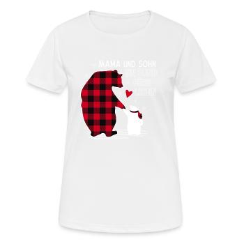 Mama und Sohn Ein Bund fürs Leben - Frauen T-Shirt atmungsaktiv - Weiß - Vorne - AI Model Female 172 dark (172cm)