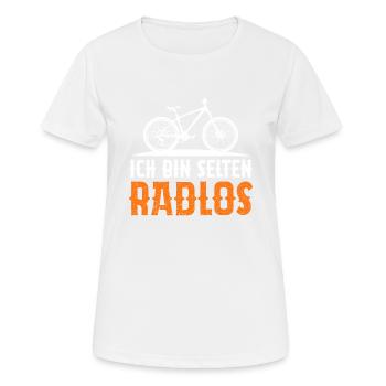 Ich Bin Selten Radlos - Frauen T-Shirt atmungsaktiv - Weiß - Vorne - AI Model Female 172 dark (172cm)