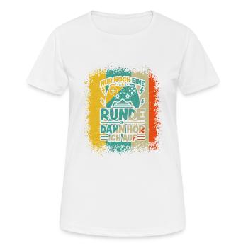 Nur Noch Eine Runde Dann Hör Ich Auf - Frauen T-Shirt atmungsaktiv - Weiß - Vorne - AI Model Female 172 dark (172cm)