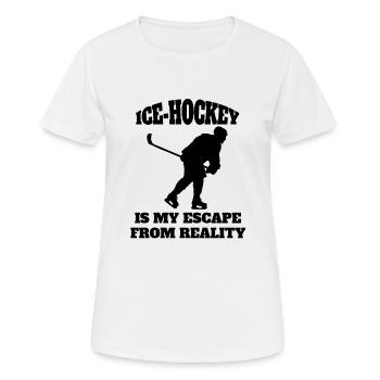 Eishockey Wintersport Geschenk Eishockeyteam - Frauen T-Shirt atmungsaktiv - Weiß - Vorne - AI Model Female 172 dark (172cm)