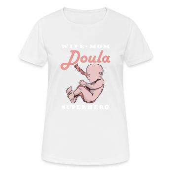 Wife Mother Doula Midwife - Women's Breathable T-Shirt - white - Front - AI Model Female 172 dark (172cm)