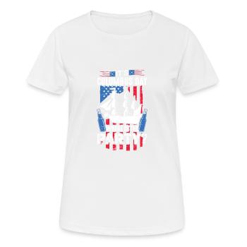 C’est Columbus Day 1942 Américain - T-shirt respirant Femme - blanc - Devant - AI Model Female 172 dark (172cm)