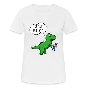 Ist das Bio - Frauen T-Shirt atmungsaktiv - Weiß - Vorne - AI Model Female 172 dark (172cm)