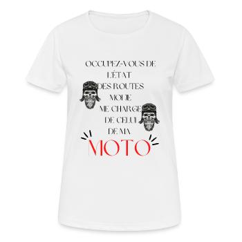 t-shirt humoristique, cadeau homme, amitié, copain - T-shirt respirant Femme - blanc - Devant - AI Model Female 172 dark (172cm)