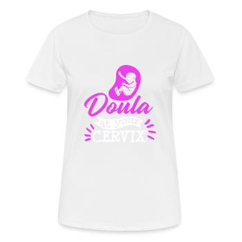Doula with her Cervix midwife - Women's Breathable T-Shirt - white - Front - AI Model Female 172 dark (172cm)