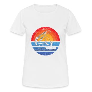 Fishing Fishing Fishing Fishing Fishing Fishing Hooks - Women's Breathable T-Shirt - white - Front - AI Model Female 172 dark (172cm)