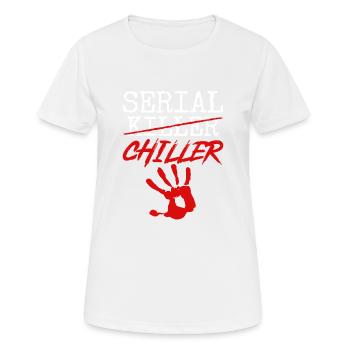 True Crime Serial Killer Chiller, Halloween - Frauen T-Shirt atmungsaktiv - Weiß - Vorne - AI Model Female 172 dark (172cm)