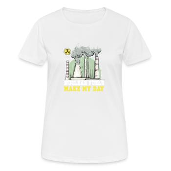 Centrale nucléaire Énergie nucléaire Energies renouvelables - T-shirt respirant Femme - blanc - Devant - AI Model Female 172 dark (172cm)