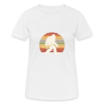 Saxophon Bigfoot Sasquatch Musiker Jazzmusik - Frauen T-Shirt atmungsaktiv - Weiß - Vorne - AI Model Female 172 dark (172cm)