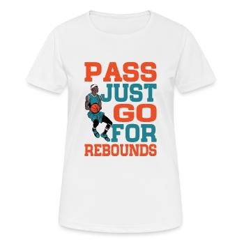 Pass, Just Go For Rebounds 3 - Frauen T-Shirt atmungsaktiv - Weiß - Vorne - AI Model Female 172 dark (172cm)
