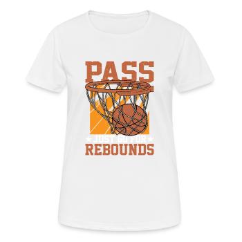 Pass, Just Go For Rebounds - Frauen T-Shirt atmungsaktiv - Weiß - Vorne - AI Model Female 172 dark (172cm)