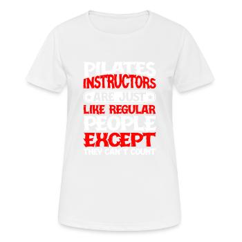 Pilates Instructors Can't Count - Women's Breathable T-Shirt - white - Front - AI Model Female 172 dark (172cm)