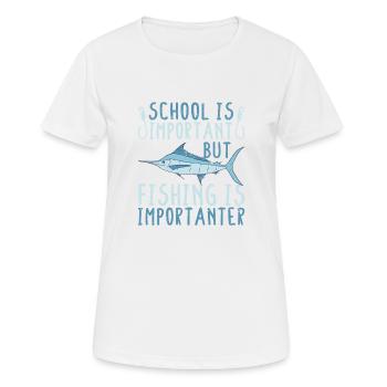 Kinder Angeln Shirt Jugend Jungen Fischliebhaber - Frauen T-Shirt atmungsaktiv - Weiß - Vorne - AI Model Female 172 dark (172cm)