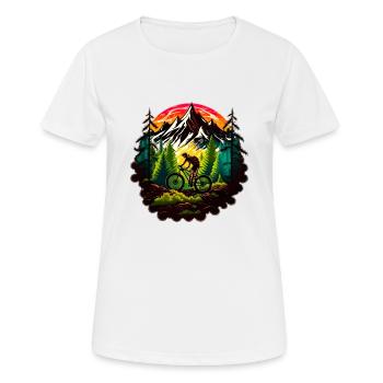 VTT Outdoor Downhill Nature VTT - T-shirt respirant Femme - blanc - Devant - AI Model Female 172 dark (172cm)