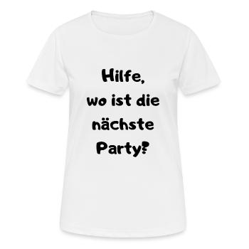 Partyspruch für Malle, Karneval ect. - Kostümidee - Frauen T-Shirt atmungsaktiv - Weiß - Vorne - AI Model Female 172 dark (172cm)