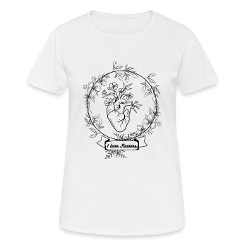 J’adore les fleurs - T-shirt respirant Femme - blanc - Devant - AI Model Female 172 dark (172cm)
