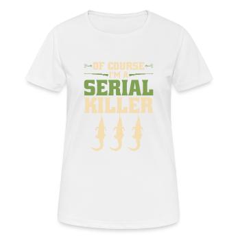 Alligator Hunter Serial Killer, Funny Gator - Frauen T-Shirt atmungsaktiv - Weiß - Vorne - AI Model Female 172 dark (172cm)