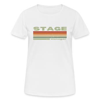 Stage Manager - Frauen T-Shirt atmungsaktiv - Weiß - Vorne - AI Model Female 172 dark (172cm)