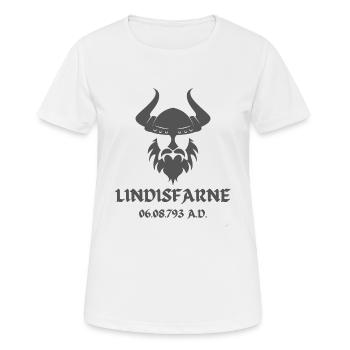 Lindisfarne - Frauen T-Shirt atmungsaktiv - Weiß - Vorne - AI Model Female 172 dark (172cm)
