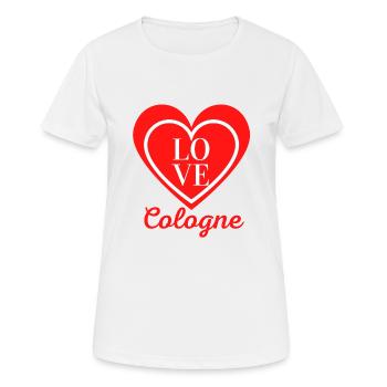 Colonia Cologne Karneval Fasching Kostüm - Frauen T-Shirt atmungsaktiv - Weiß - Vorne - AI Model Female 172 dark (172cm)