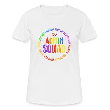 Admin Squad Admin Assistant Administrative Humor - Women's Breathable T-Shirt - white - Front - AI Model Female 172 dark (172cm)