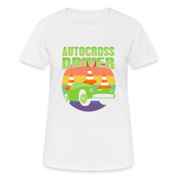 Autocross Driver Retro Autocross Designs - Frauen T-Shirt atmungsaktiv - Weiß - Vorne - AI Model Female 172 dark (172cm)