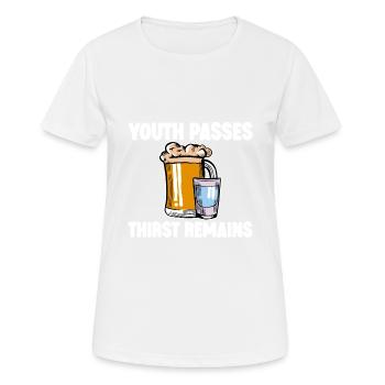 Youth Passes Thirst Remains 2 - Women's Breathable T-Shirt - white - Front - AI Model Female 172 dark (172cm)