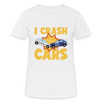 I Crash Cars 5 - Frauen T-Shirt atmungsaktiv - Weiß - Vorne - AI Model Female 172 dark (172cm)