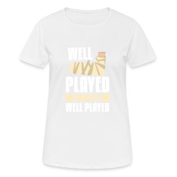 Well-Played Gravity Bone Elbow Hand - Women's Breathable T-Shirt - white - Front - AI Model Female 172 dark (172cm)