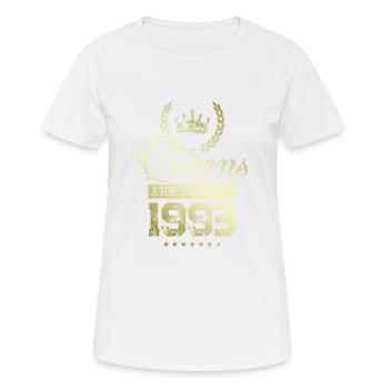 Queens born in 1993 - Frauen T-Shirt atmungsaktiv - Weiß - Vorne - AI Model Female 172 dark (172cm)