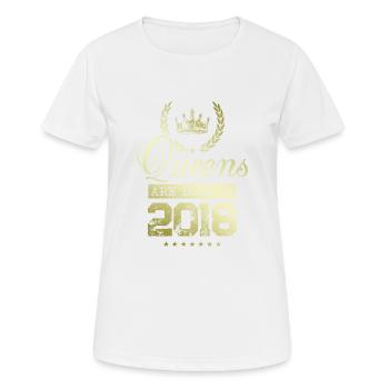 Queens born in 2018 - Women's Breathable T-Shirt - white - Front - AI Model Female 172 dark (172cm)