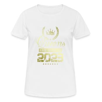Reines nées en 2023 - T-shirt respirant Femme - blanc - Devant - AI Model Female 172 dark (172cm)