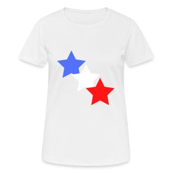 étoile bleu blanc rouge - T-shirt respirant Femme - blanc - Devant - AI Model Female 172 dark (172cm)
