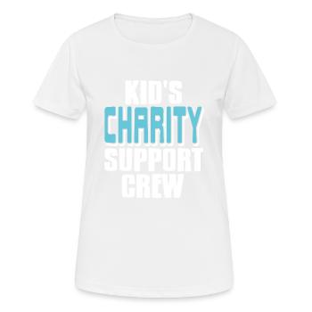 Kid's Charity Support Crew Cool Retro Charity - Frauen T-Shirt atmungsaktiv - Weiß - Vorne - AI Model Female 172 dark (172cm)